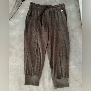 Gap Tech Brushed Joggers Gray Small Jogger Pockets Elastic Drawstring Pants